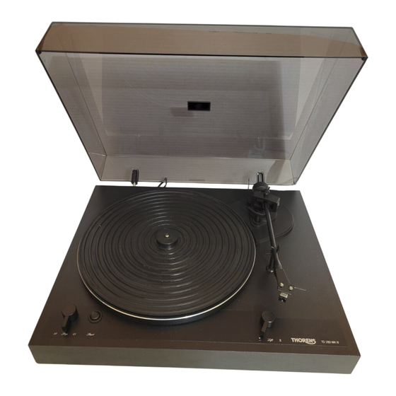THORENS TD 280 Mk IV Anleitung