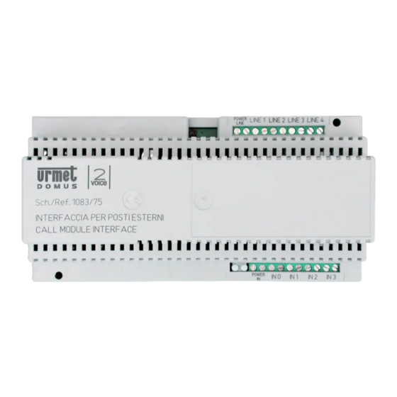 urmet 1083/75 Bedienungsanleitung