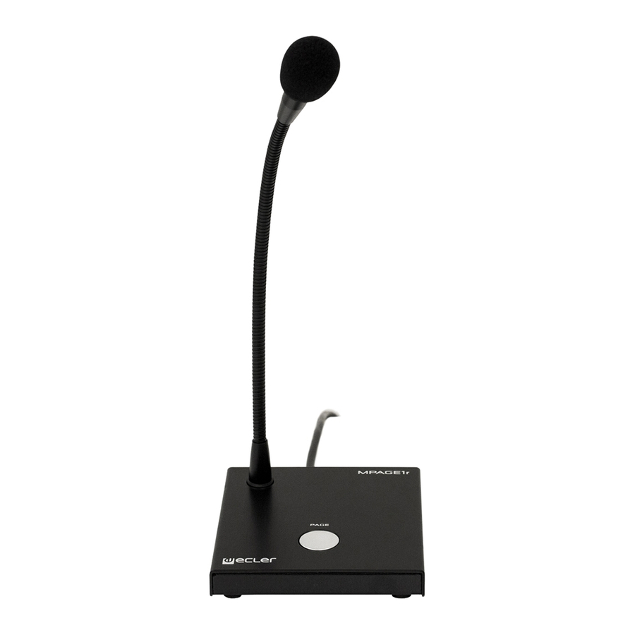 Ecler MPAGE1r Bedienungsanleitung