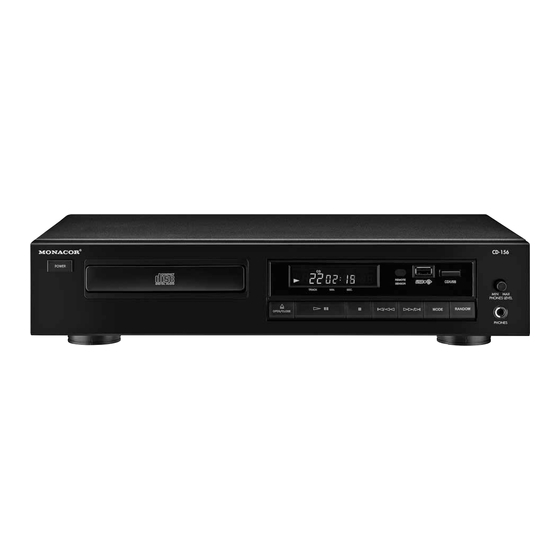 Monacor CD-156 Bedienungsanleitung