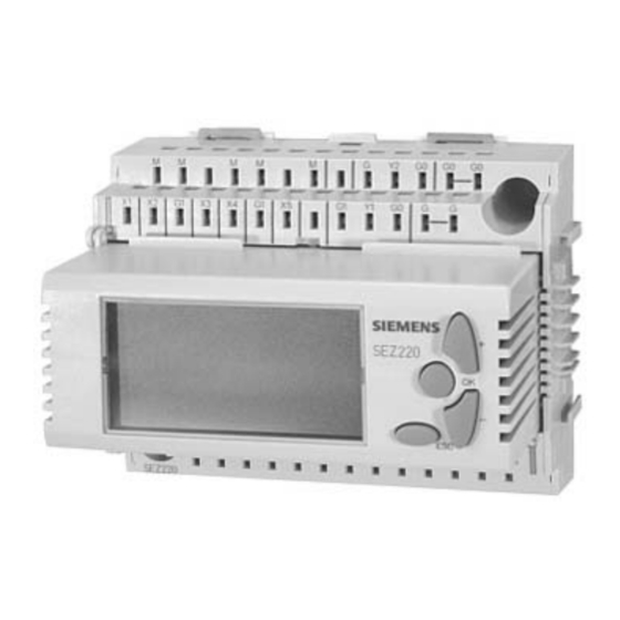 Siemens Synco 200 SEZ220 Handbücher