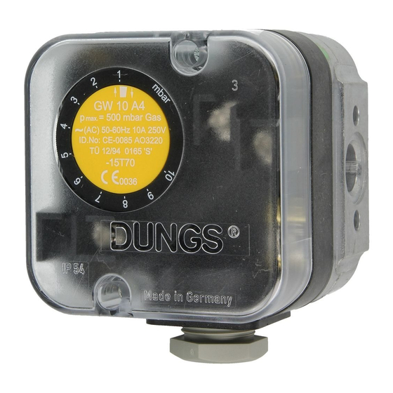 Dungs GGW A4 Serie Betriebs- Und Montageanleitung