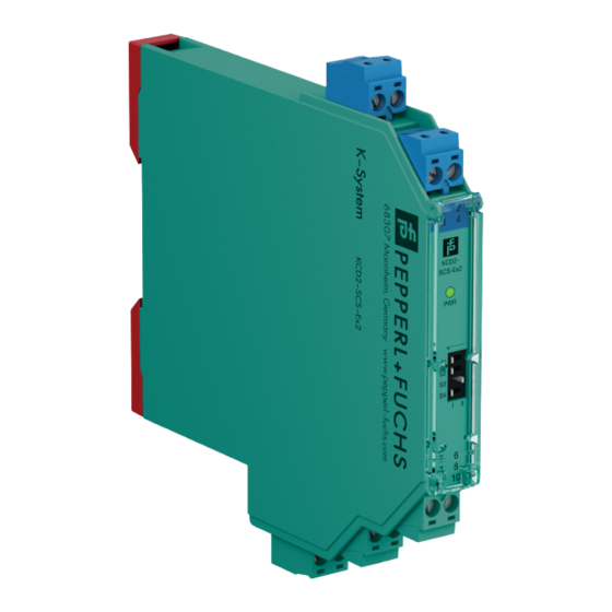 Pepperl+Fuchs KCD2-SCS-Ex2 Betriebsanleitung