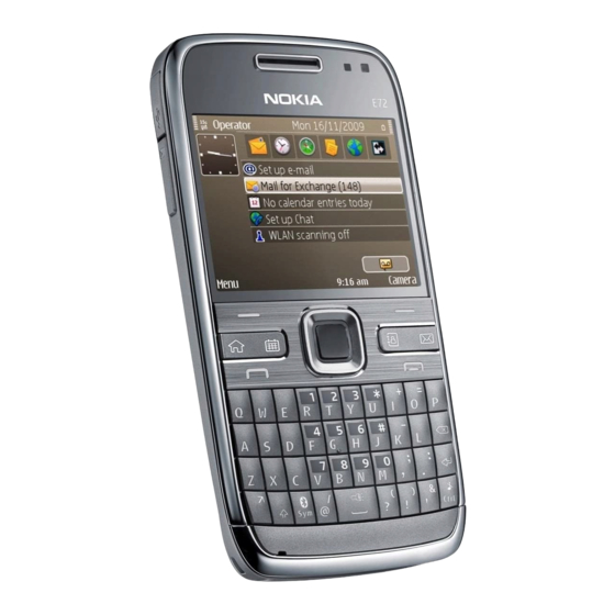 Nokia E72 Bedienungsanleitung