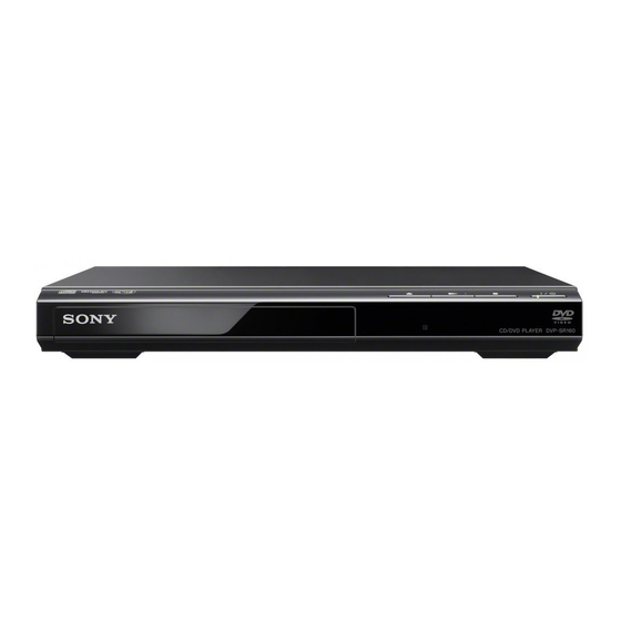 Sony DVP-SR160 Anleitung