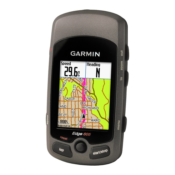 Garmin Edge 605 Kurzanleitung