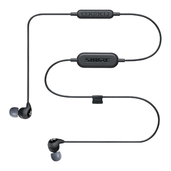 Shure SE112-BT1 Anleitung
