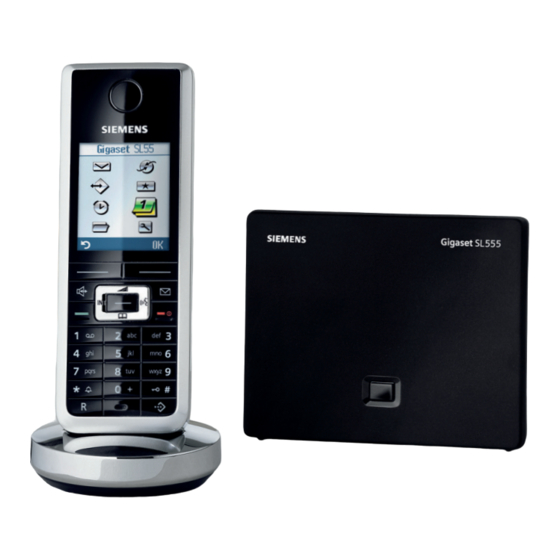 Téléphone Sans Fil Siemens Gigaset SL555 - Argenté - Avec Notice - Occasion