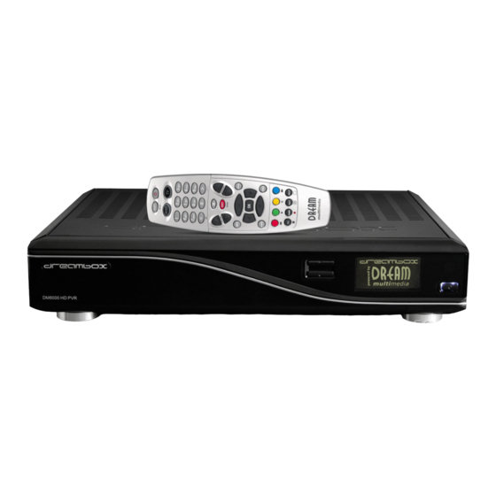 Dreambox DM 8000 HD PVR Anleitung