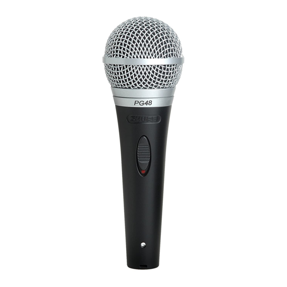 Shure PERFORMANCE GEAR PG48 Bedienungsanleitung