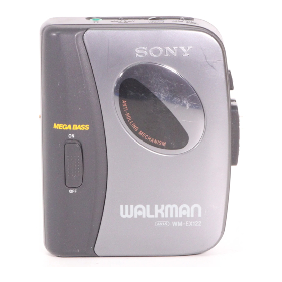 Sony Walkman WM-EX162 Bedienungsanleitung