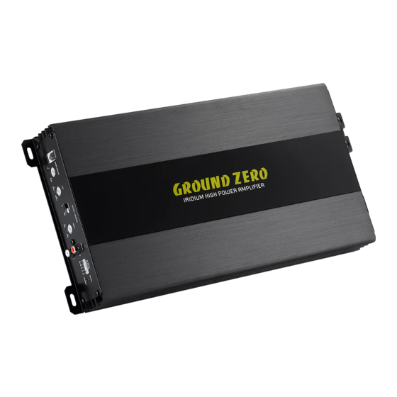 Ground Zero IRIDIUM-Serie Anleitung