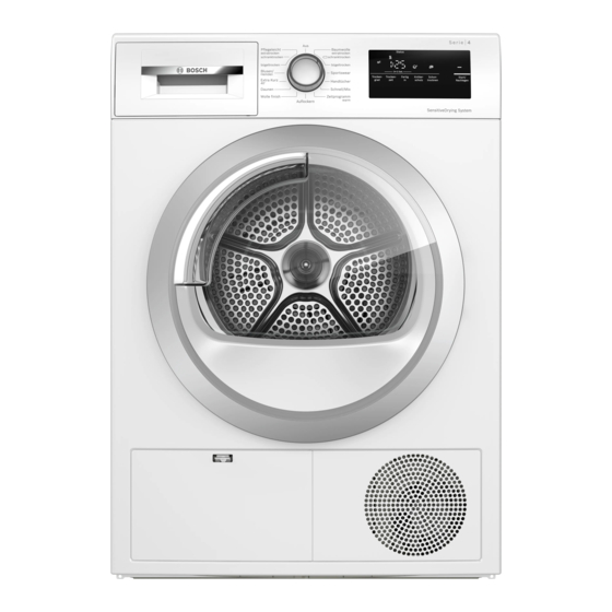 Bosch WTH85V03CH Gebrauchs- Und Montageanleitung