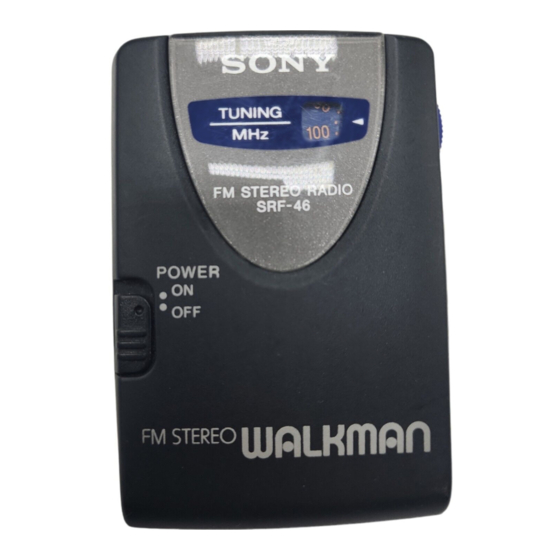 Sony SRF-46 Bedienungsanleitung