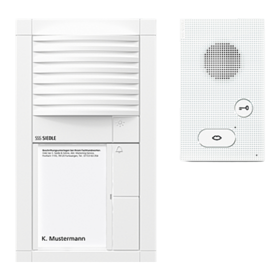 SSS Siedle Vario SET VAB 850-1 Handbücher