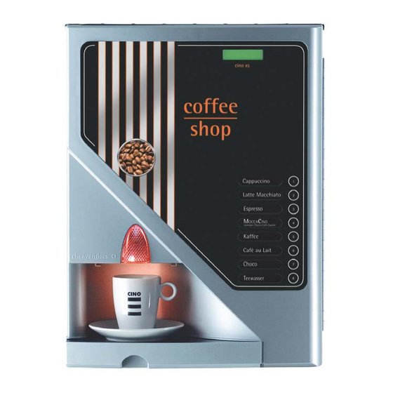 Rheavendors Group xs espresso Handbuch Für Die Installation, Inbetriebnahme Und Wartung