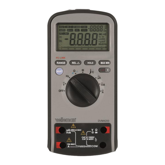 Velleman DVM4200 Bedienungsanleitung