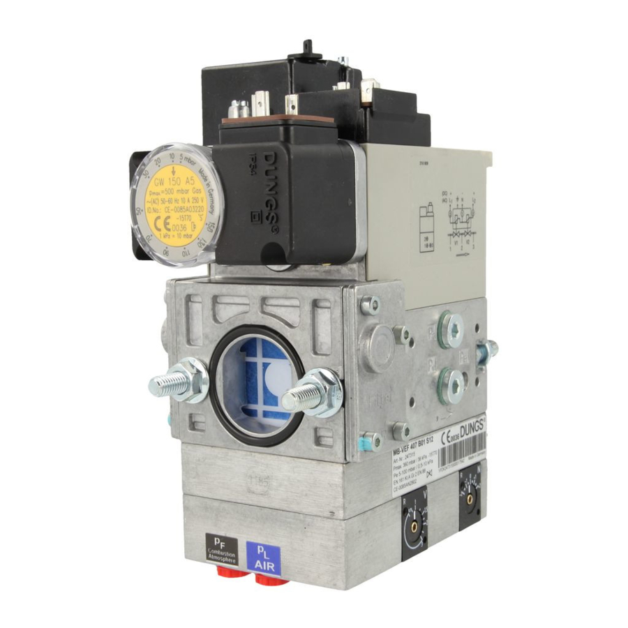 Dungs GasMultiBloc MB-VEF B01 Betriebs- Und Montageanleitung
