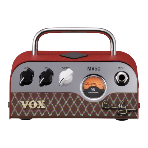 Vox MV50 Brian May Bedienungsanleitung