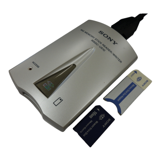 Sony MagicGate Memory Stick Bedienungsanleitung