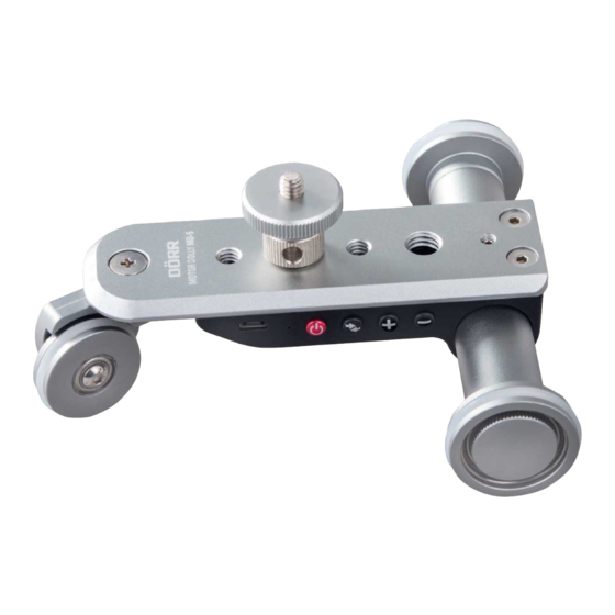 Dorr MOTOR DOLLY MD-5 Bedienungsanleitung