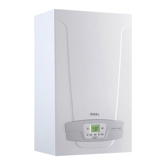 Baxi LUNA DUO-TEC MP 1.90 Gebrauchsanleitung Für Den Benutzer Und Installateur