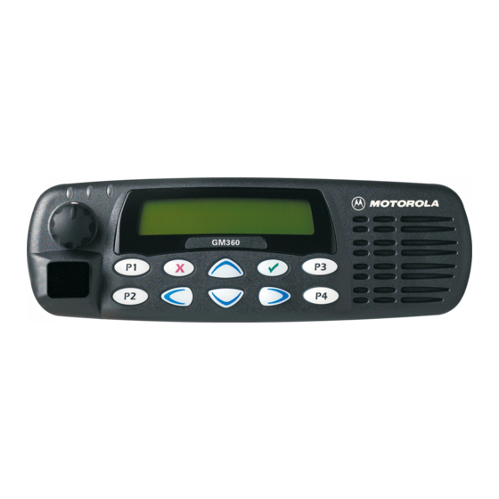 Motorola GM360 Benutzerhandbuch