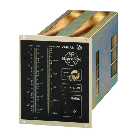 Varian 929-0200 Bedienungshandbuch