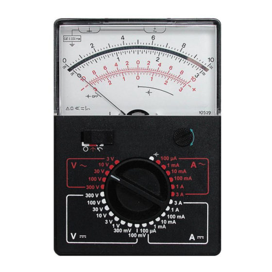 Conatex Vielfachmessgerät analog, Nullpunkt Mitte Bedienungsanleitung
