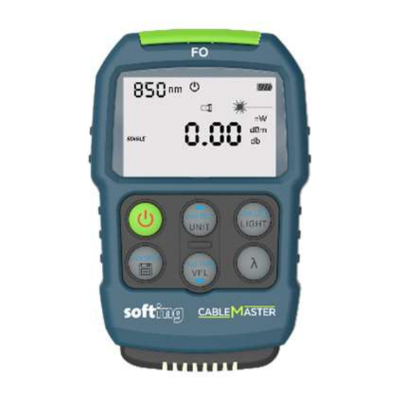 Softing CABLEMASTER FO Bedienungsanleitung