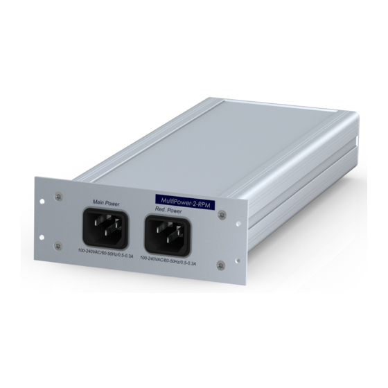 Guntermann & Drunck MultiPower-2-RPM Installationsanleitung