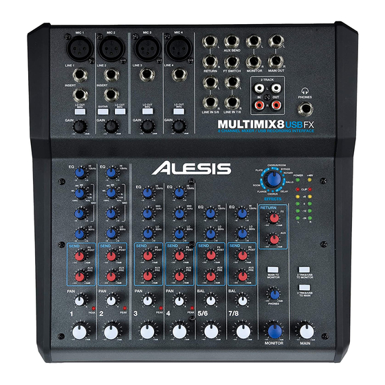 Alesis MULTIMIX 8 USB FX Kurzanleitung