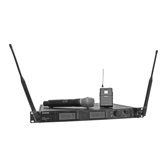 Shure UHF-R Drahtlos Bedienungsanleitung