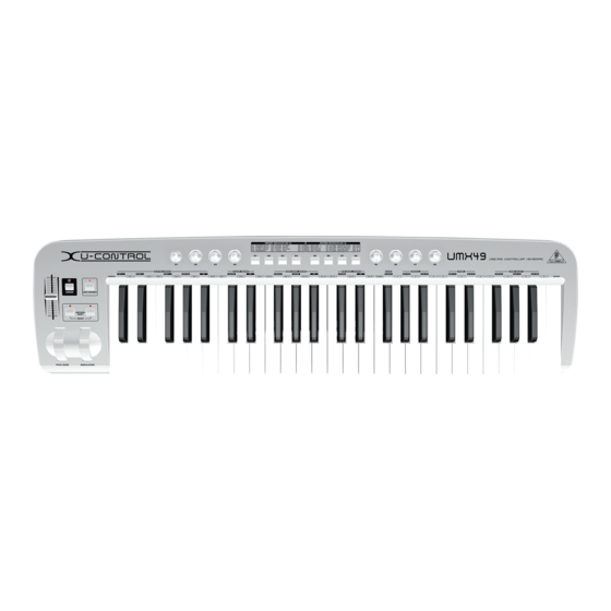 Behringer U-Control UMX49 Bedienungsanleitung