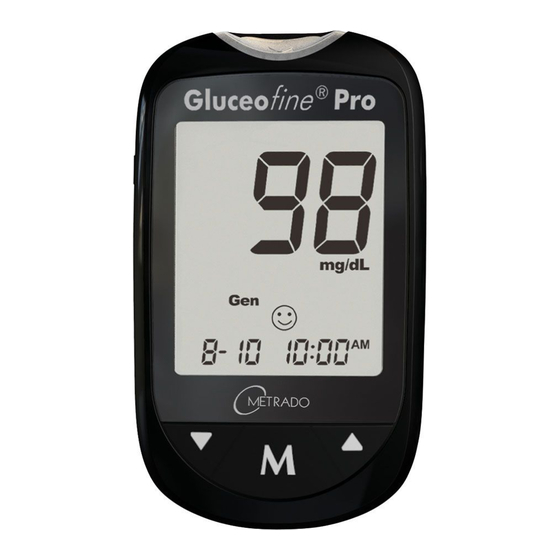 METRADO Gluceofine Pro Benutzerhandbuch