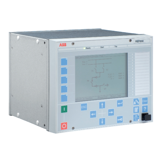 ABB REF630 BEDIENUNGSANLEITUNG Pdf-Herunterladen | ManualsLib