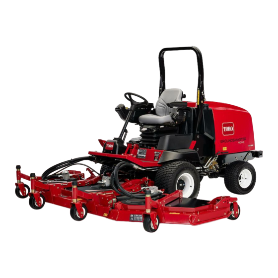 Toro Groundmaster 4100-D Bedienungsanleitung