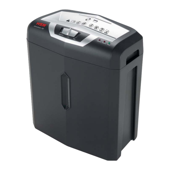 HSM shredstar X8 Betriebsanleitung