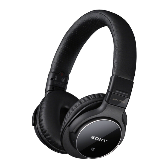 Sony MDR-ZX750BN Kurzanleitung