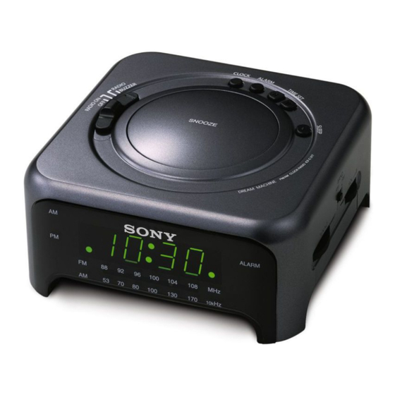 Sony DREAM MACHINE ICF-C217 Bedienungsanleitung