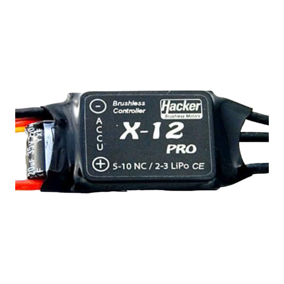 Hacker X-Pro Montageanleitung Und Bedienungsanleitung
