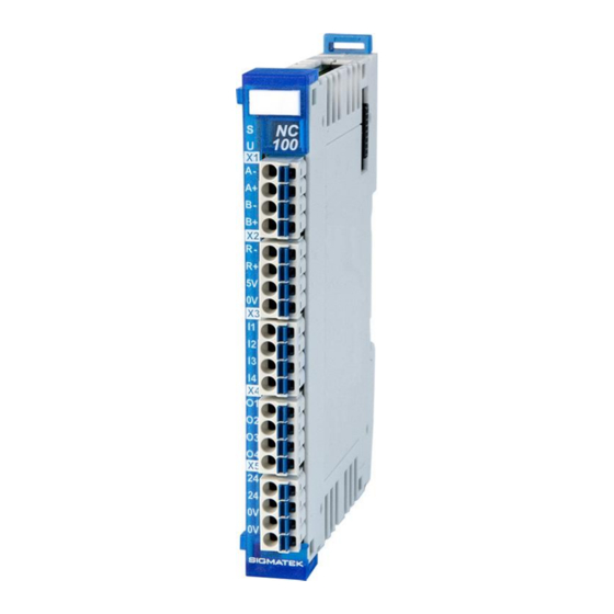 SIGMATEK NC 100 Bedienungsanleitung