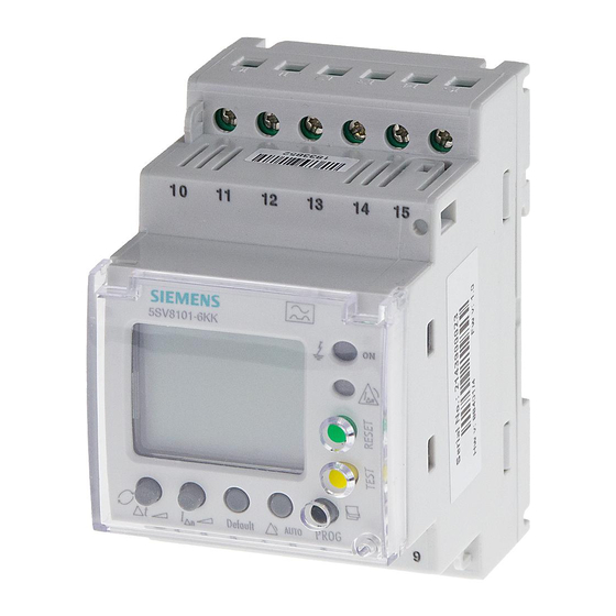 Siemens 5SV8101-6KK Betriebsanleitung