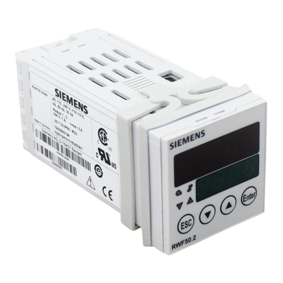 Siemens RWF50.2 Benutzerhandbuch