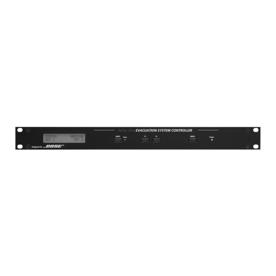 Bose FeVac One Evacuation System Controller Installationsanleitung