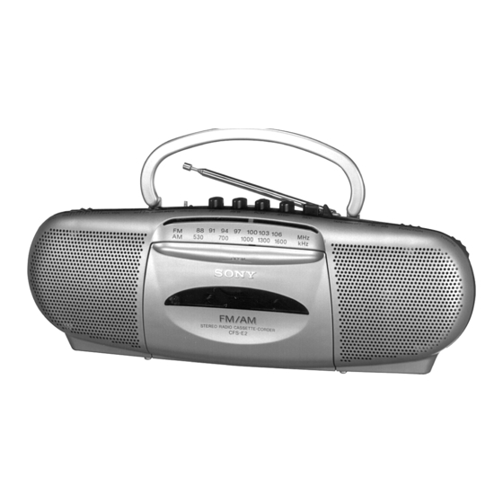 Sony CFS-E2 Bedienungsanleitung