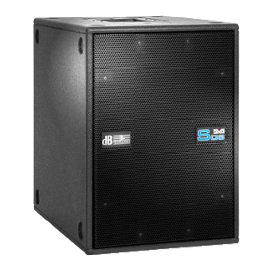 dB Technologies DVA S08dp Bedienungsanleitung