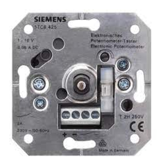 Siemens DELTA 5TC8 425 Bedien-Und Montageanleitung