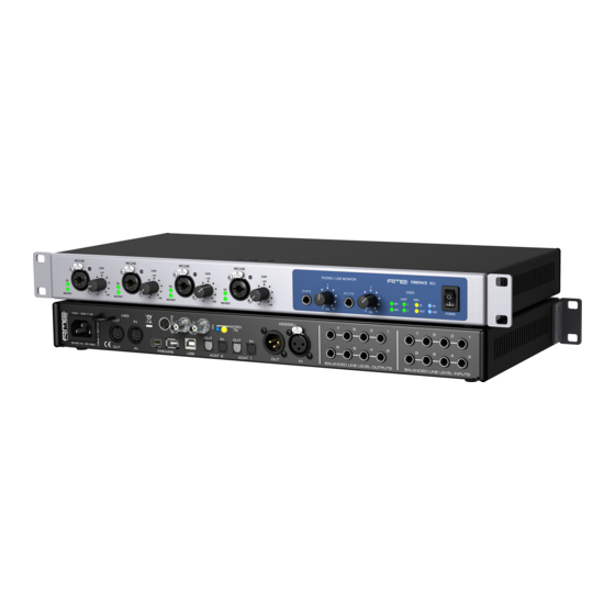 RME Audio Fireface 802 Bedienungsanleitung