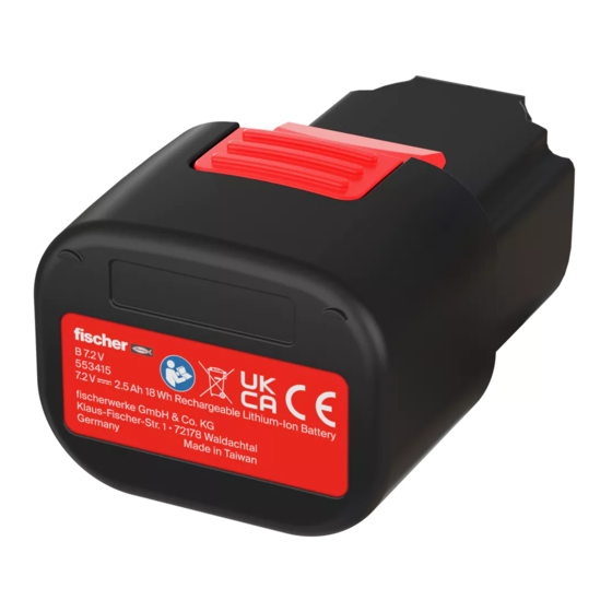 FISCHER FGC 100-B 7,2V 2,5Ah Bedienungsanleitung